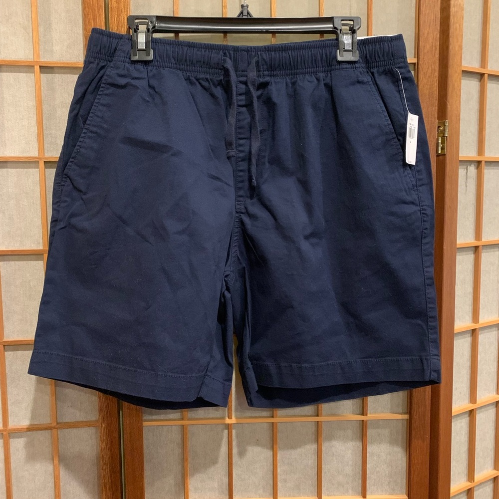 Old Navy Jogger Shorts Medium Elastic Waist Navy Blue